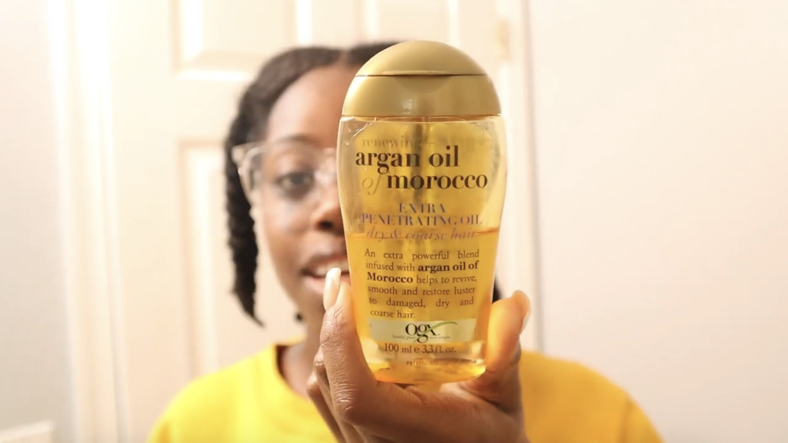 The next day, moisturize hair with leave-in and hair oil
