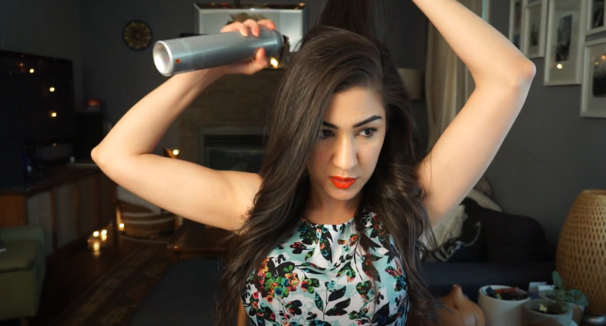 Use hair spray again
